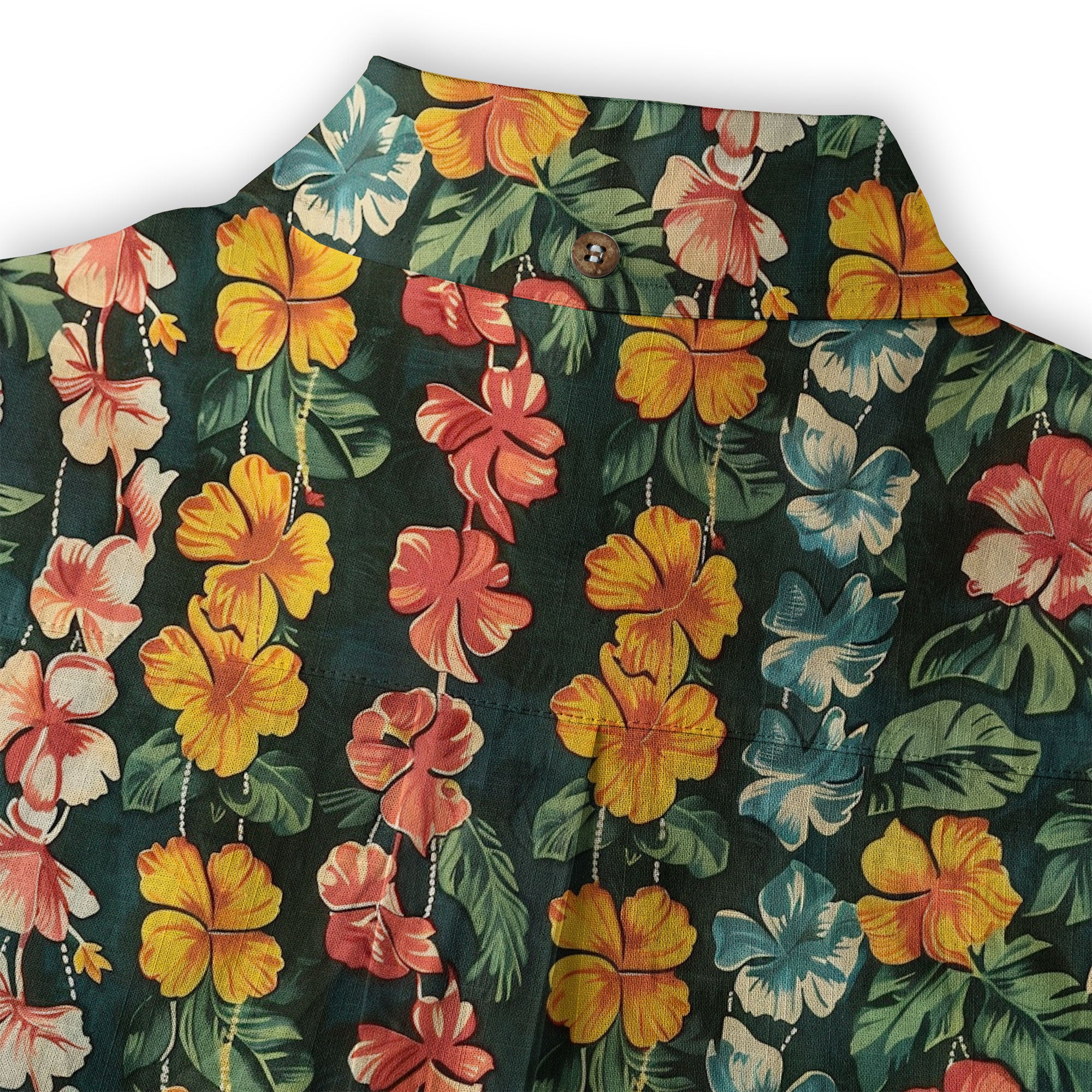 Vintage Aloha Hibiscus Flowers Hawaii Shirt, Floral Hawaiian Button Down Shirt - The Palmix