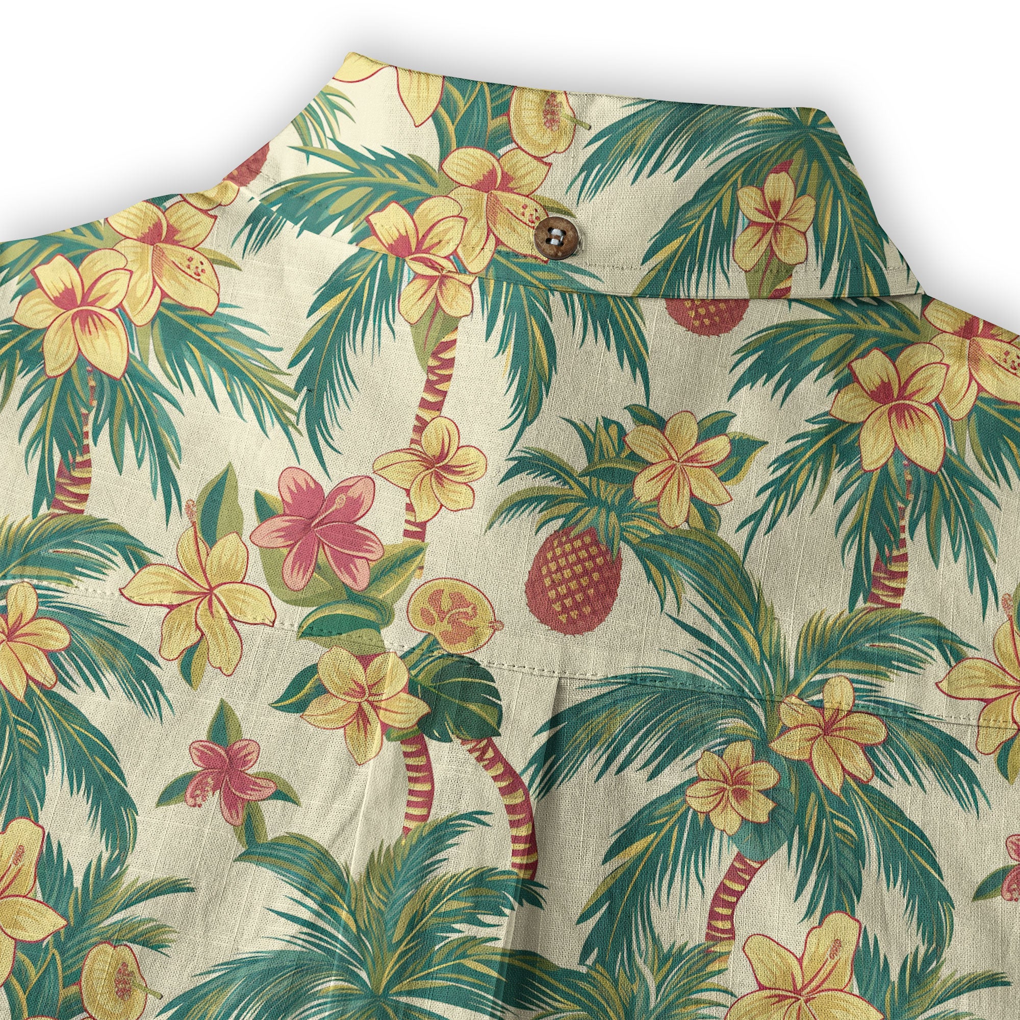 Tropical Garden Blossom Hawaii Shirt, Exotic Hawaiian Button Down Shirt - The Palmix