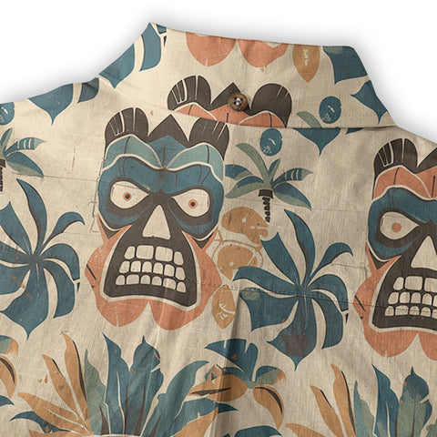 Retro Hibiscus Flowers Aloha Hawaii Shirt, Floral Hawaiian Button Up Shirt - The Palmix