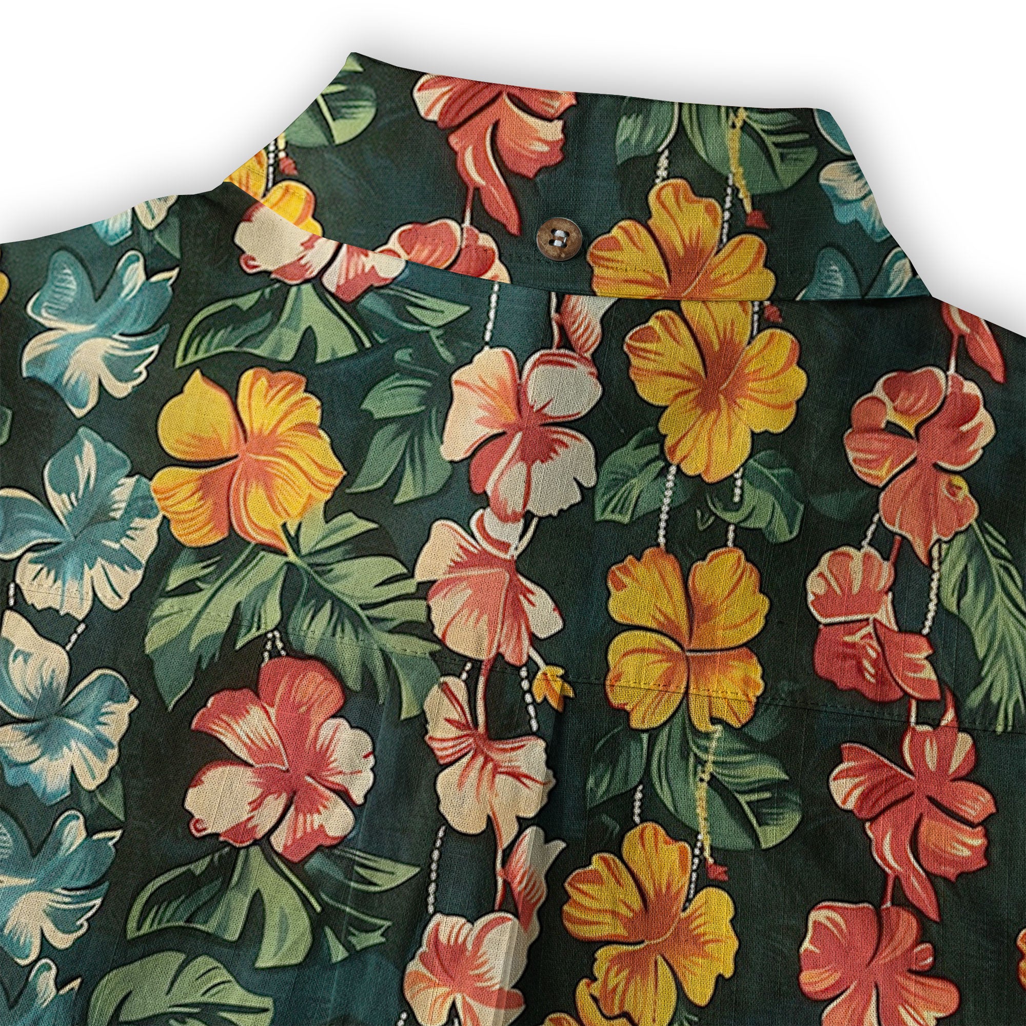 Vintage Aloha Flower Hawaii Shirt, Floral Pattern Hawaiian Shirt for Men - The Palmix