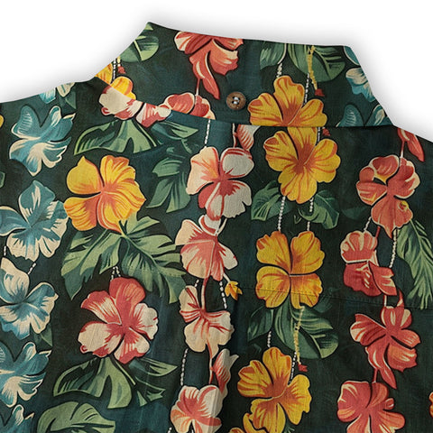 Vintage Aloha Flower Hawaii Shirt, Floral Pattern Hawaiian Shirt for Men - The Palmix