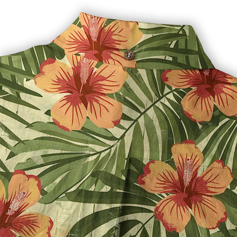 Vintage Aloha Flower Hawaii Shirt, Floral Pattern Hawaiian Shirt for Men - The Palmix