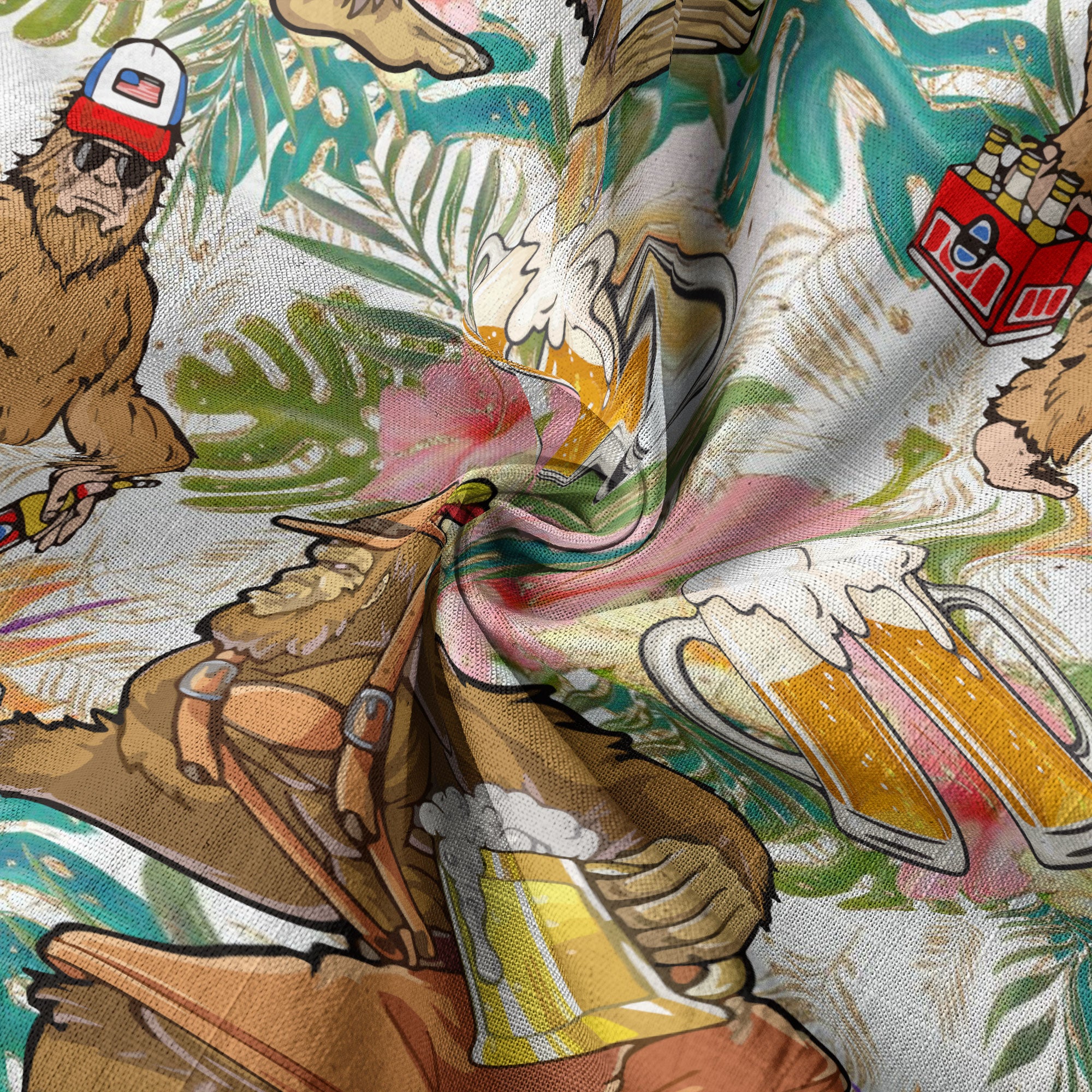 Bigfoot Beer Hawaiian Shirt, Tropical Beer Hawaiian Shirt Casual Button Down Short Sleeve Shirt - The Palmix