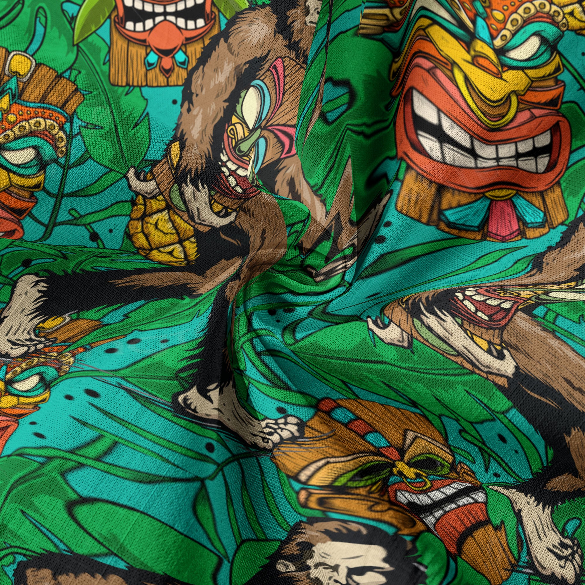Tropical Bigfoot Hawaiian Shirt Men Women, Bigfoot Flamingo Hawaiian Shirt Summer Beach Aloha Short Sleeve Button Down - The Palmix