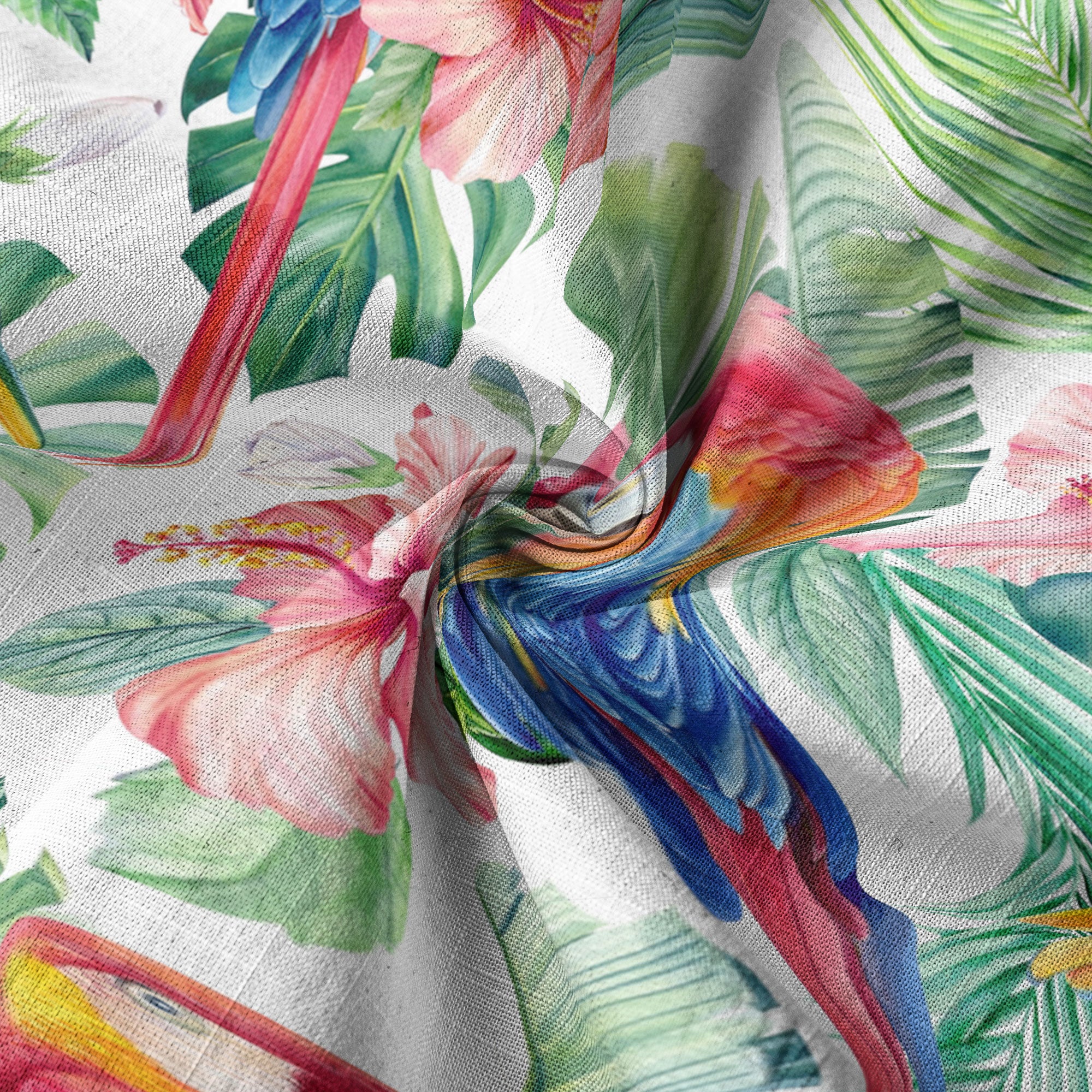 Floral Parrot Summer Beach Hawaiian Shirt, Colorful Parrot Flowers Pattern Hawaii Shirt - The Palmix