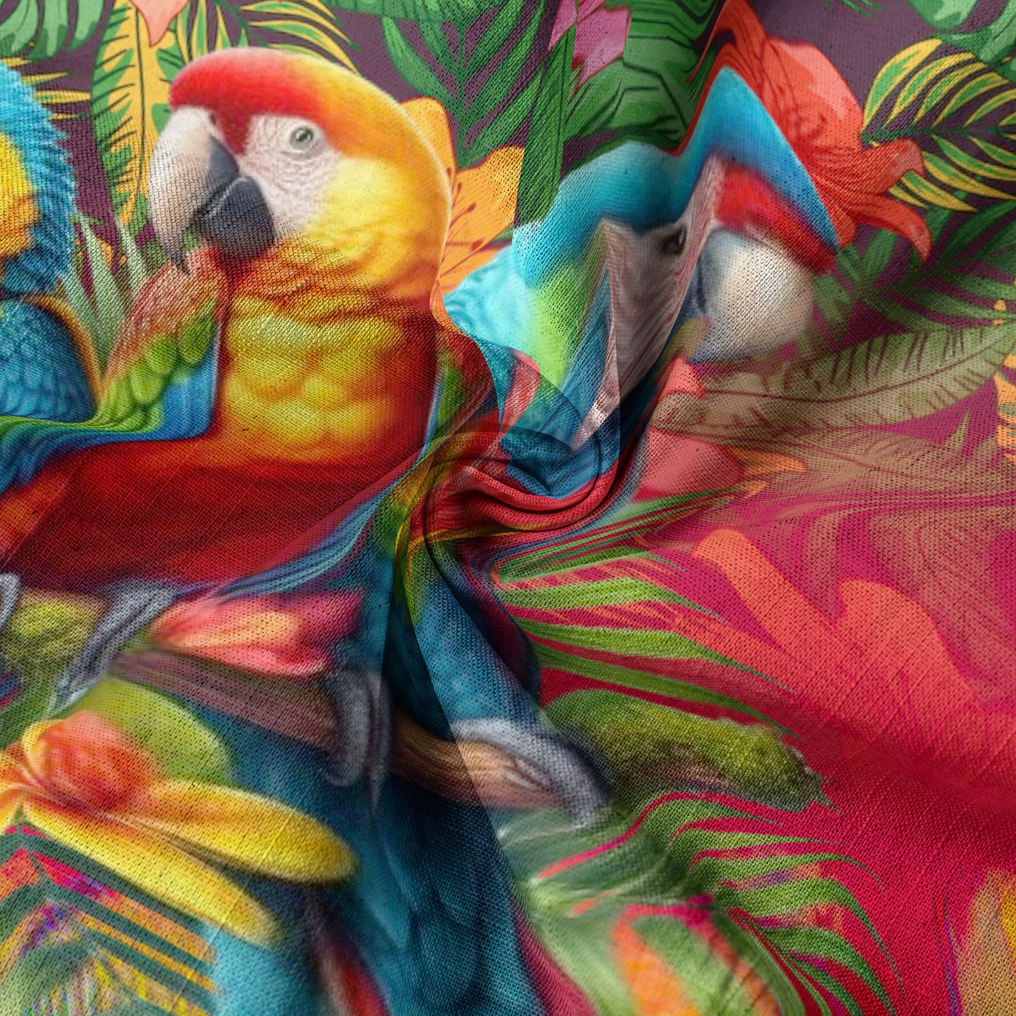 Colorful Parrot Hawaiian Shirt for Men, Parrot Funny Button Down Shirt - The Palmix