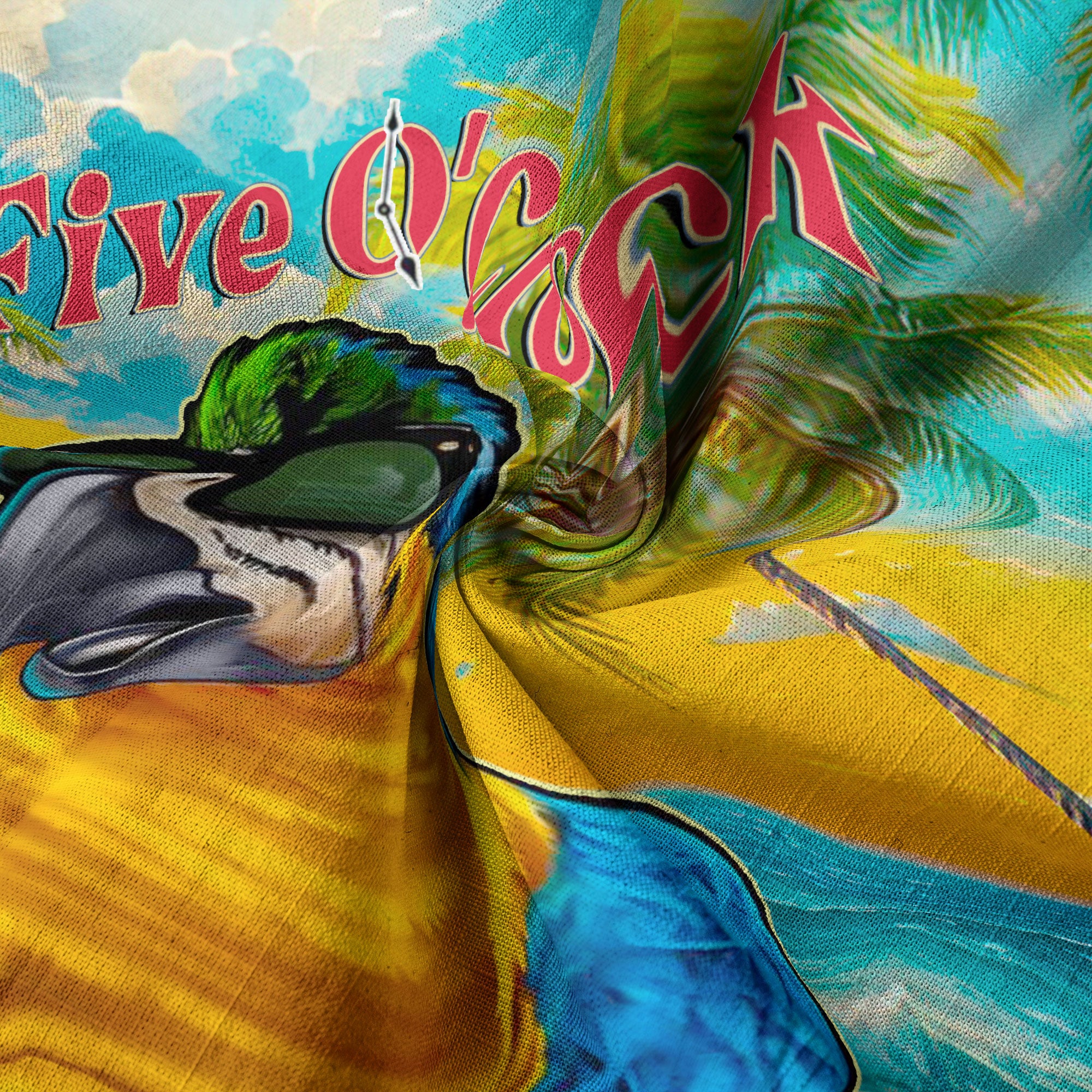 It's 5 O'clock Somewhere Parrot Hawaiian Shirt for Men, Parrot Aloha Shirt - The Palmix