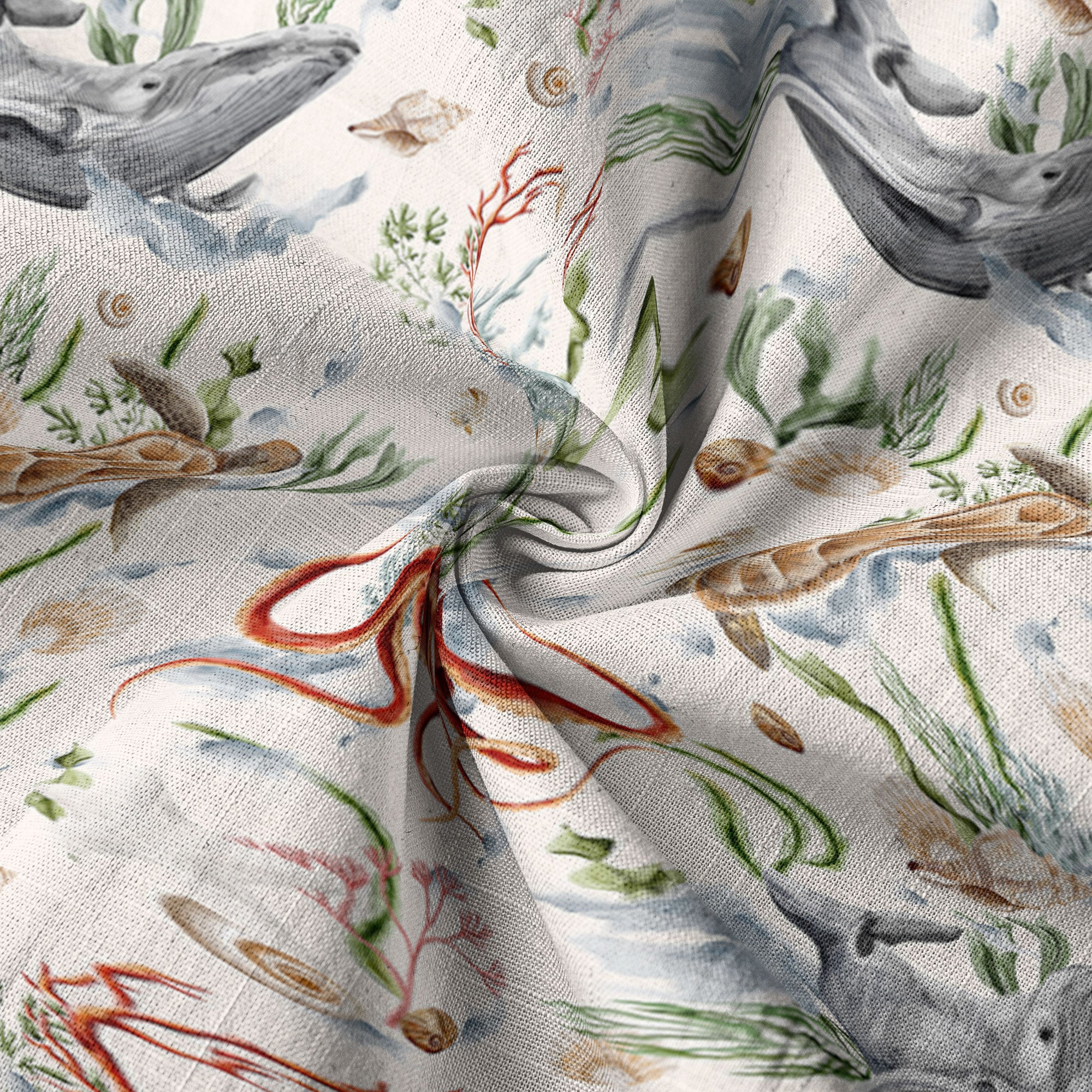 Sea Ocean Animals Women's Hawaiian Shirt, Ocean Fish Print - The Palmix