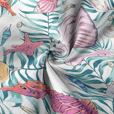 Ocean Animals Women's Hawaiian Shirt, Ocean Aloha Hawaiian Print - The Palmix