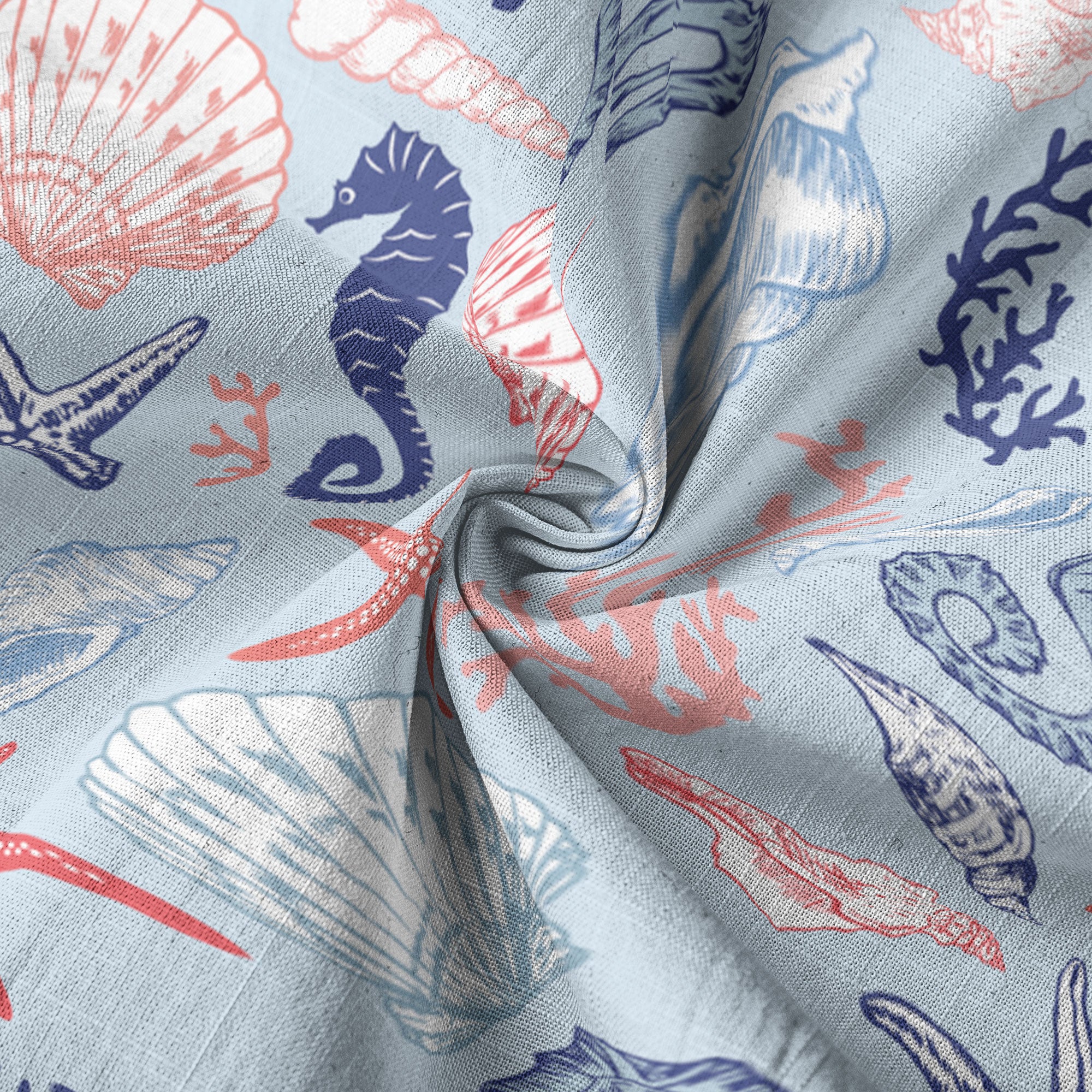 Ocean Animals Women's Hawaiian Shirt, Ocean Aloha Hawaiian Print - The Palmix