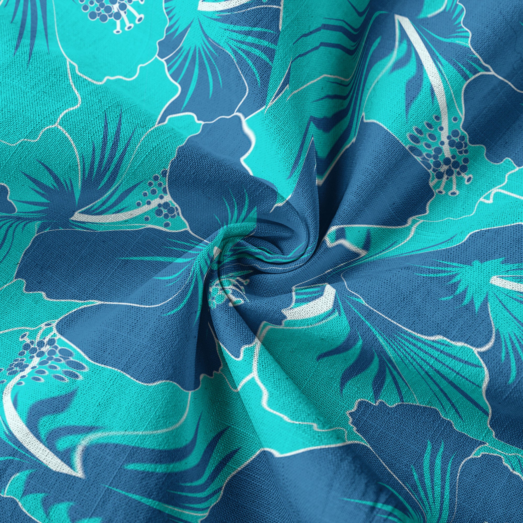 Floral Pattern Hawaii Shirt, Hibiscus Flower Shirt - The Palmix