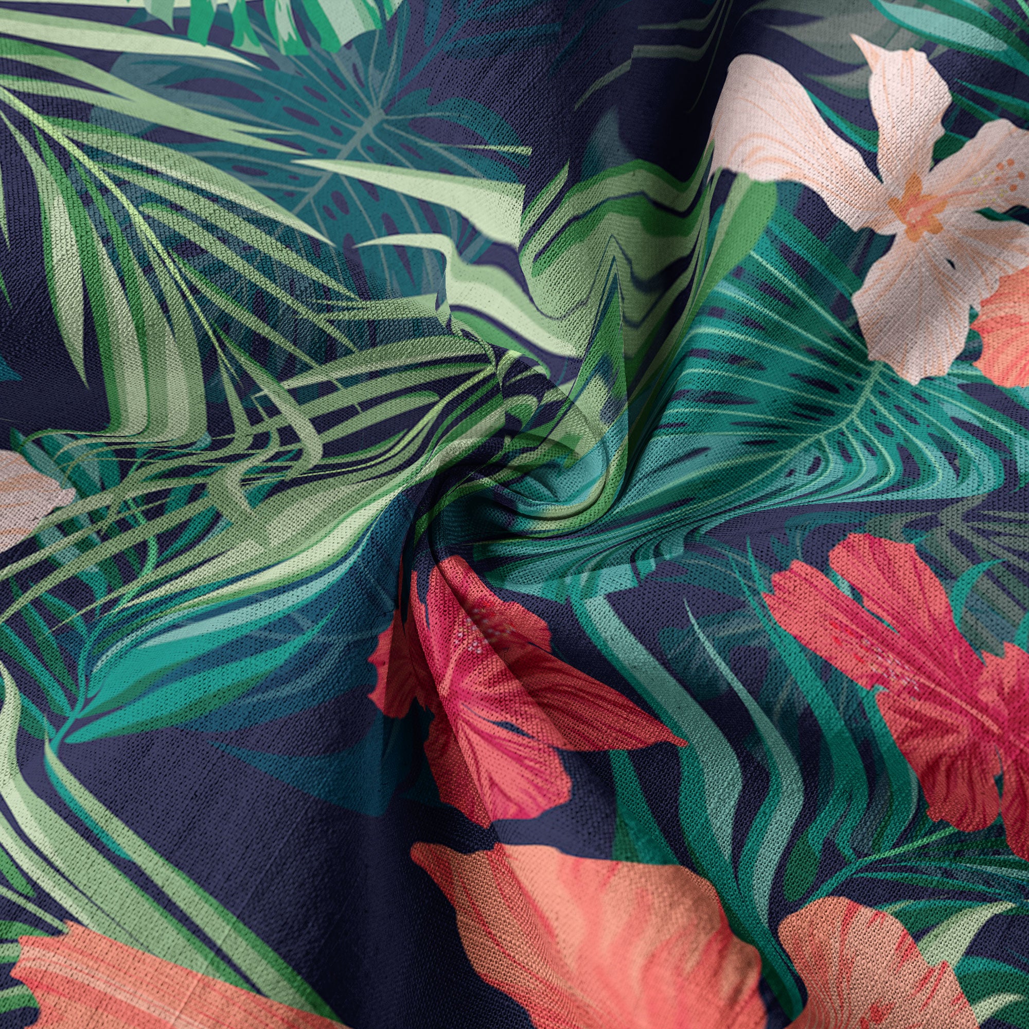 Floral Pattern Hawaii Shirt, Hibiscus Flower Shirt - The Palmix