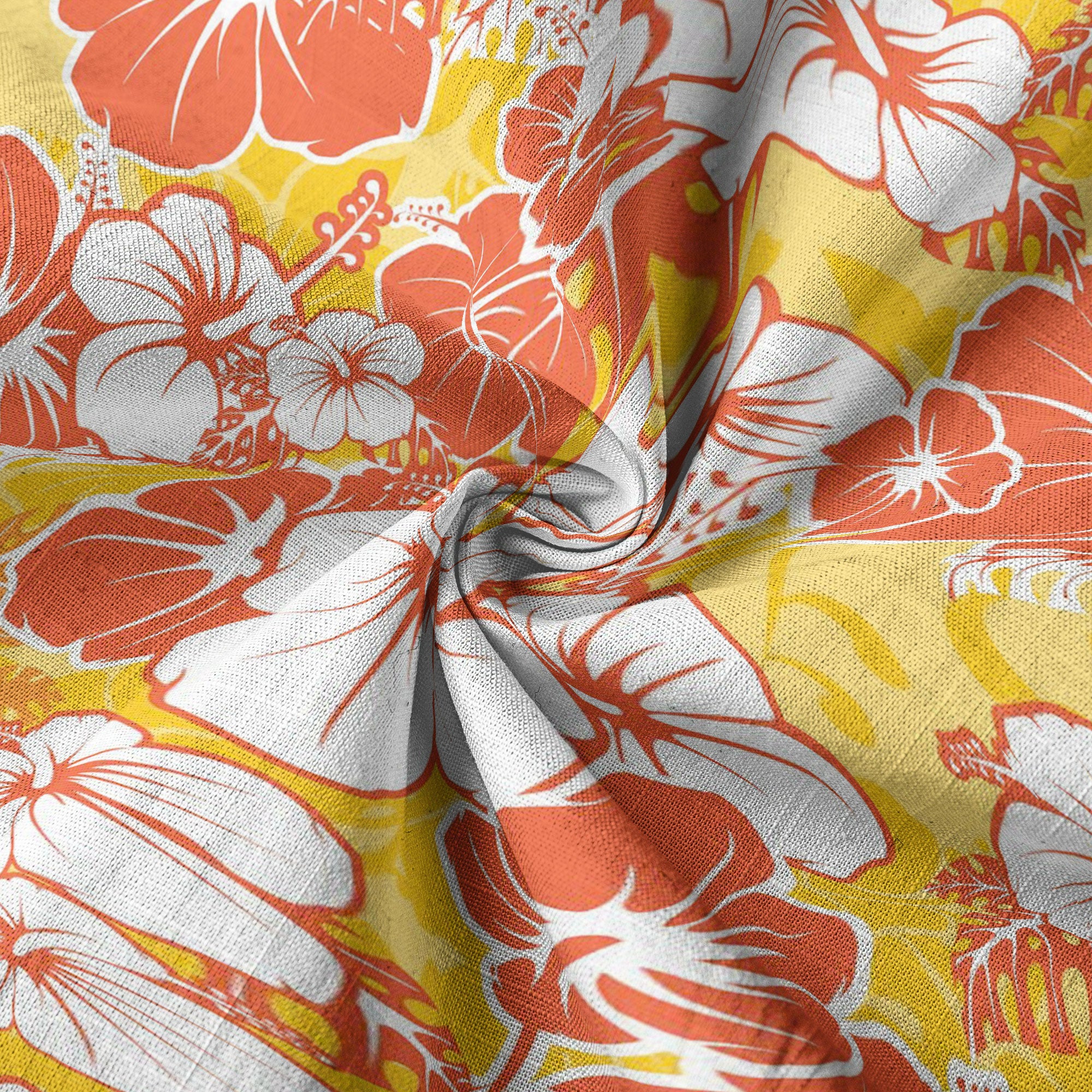 Hibiscus Floral Pattern Hawaiian Button Up Shirt, Sea Hawaii Shirt - The Palmix