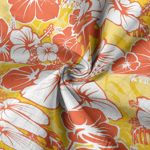Hibiscus Floral Pattern Hawaiian Button Up Shirt, Sea Hawaii Shirt - The Palmix