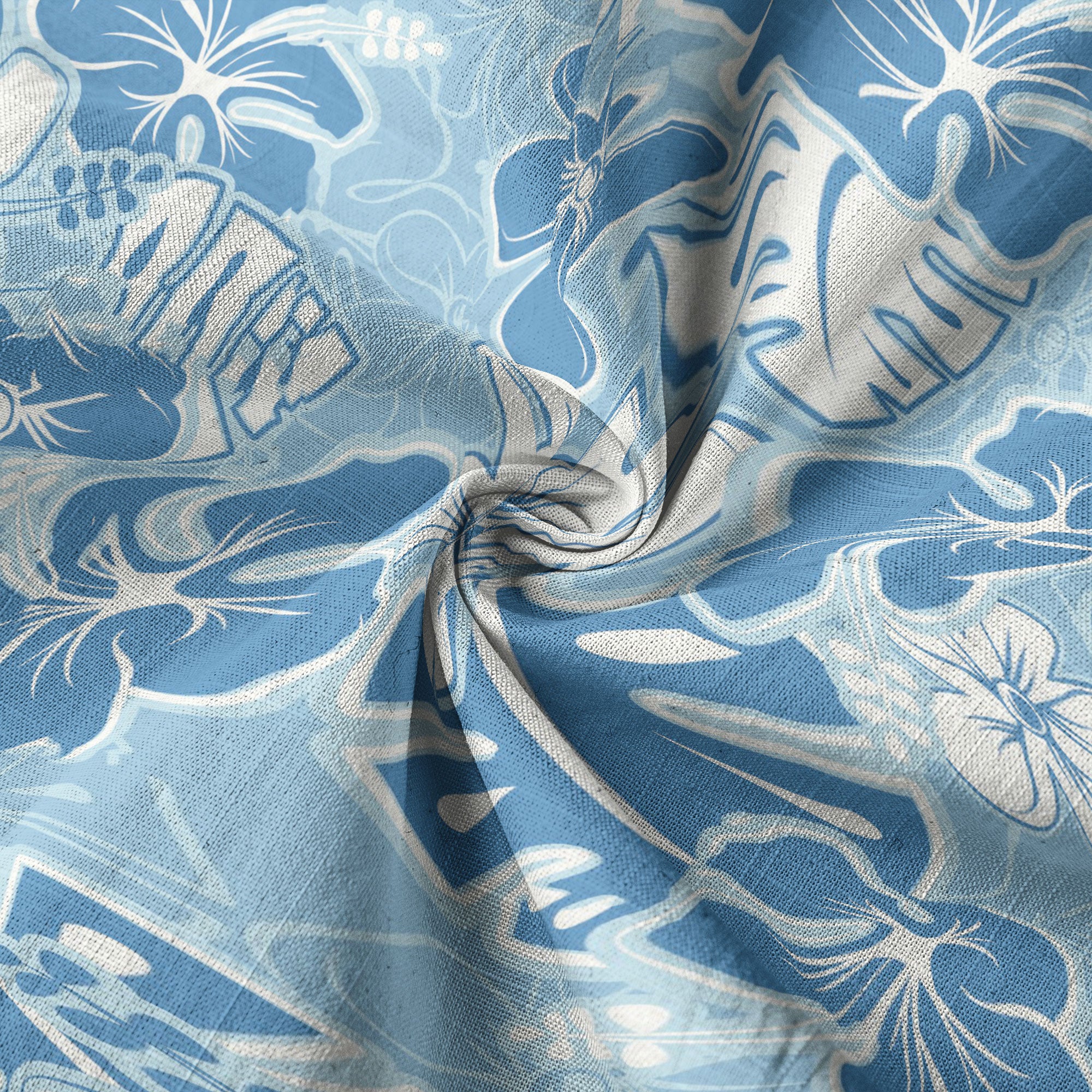 Hibiscus Floral Pattern Hawaiian Button Up Shirt, Sea Hawaii Shirt - The Palmix