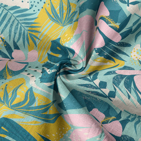 Hibiscus Floral Pattern Hawaiian Button Up Shirt, Sea Hawaii Shirt - The Palmix