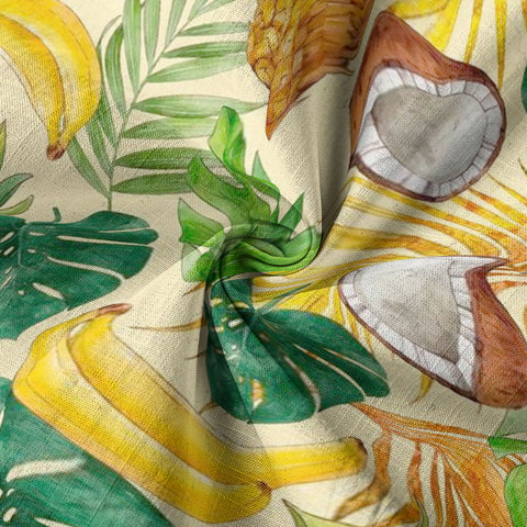 Tropical Fruits Aloha Hawaiian Button Up Shirt, Summer Beach Aloha Hawaii Shirt - The Palmix