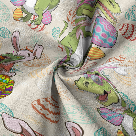 Easter Dinosaur Hawaiian Shirt Men Women Kid Youth, Bunny Dinosaur And Easter Eggs Shirt - The Palmix