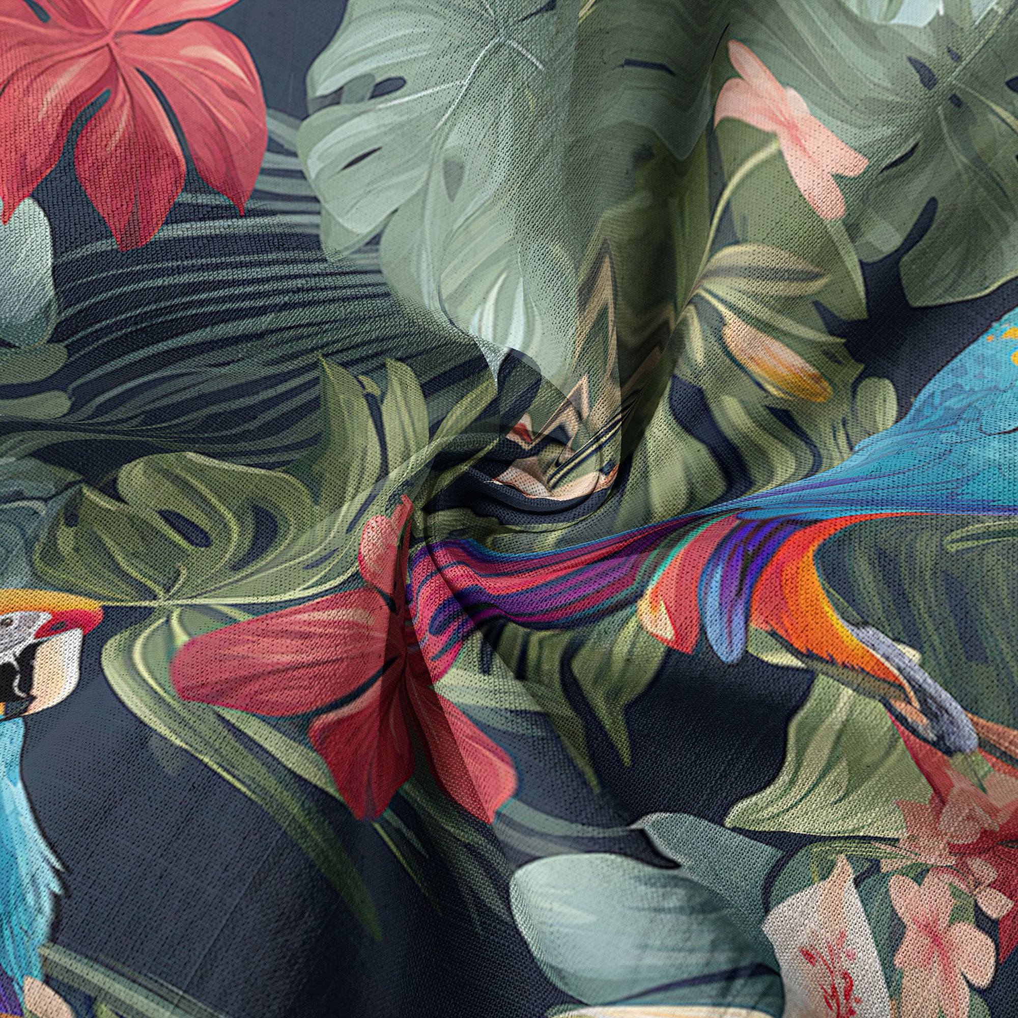 Colorful Flamingo Palm Leaf Hawaiian Shirt, Vintage Aloha Shirt, Island Vacation Wear - The Palmix