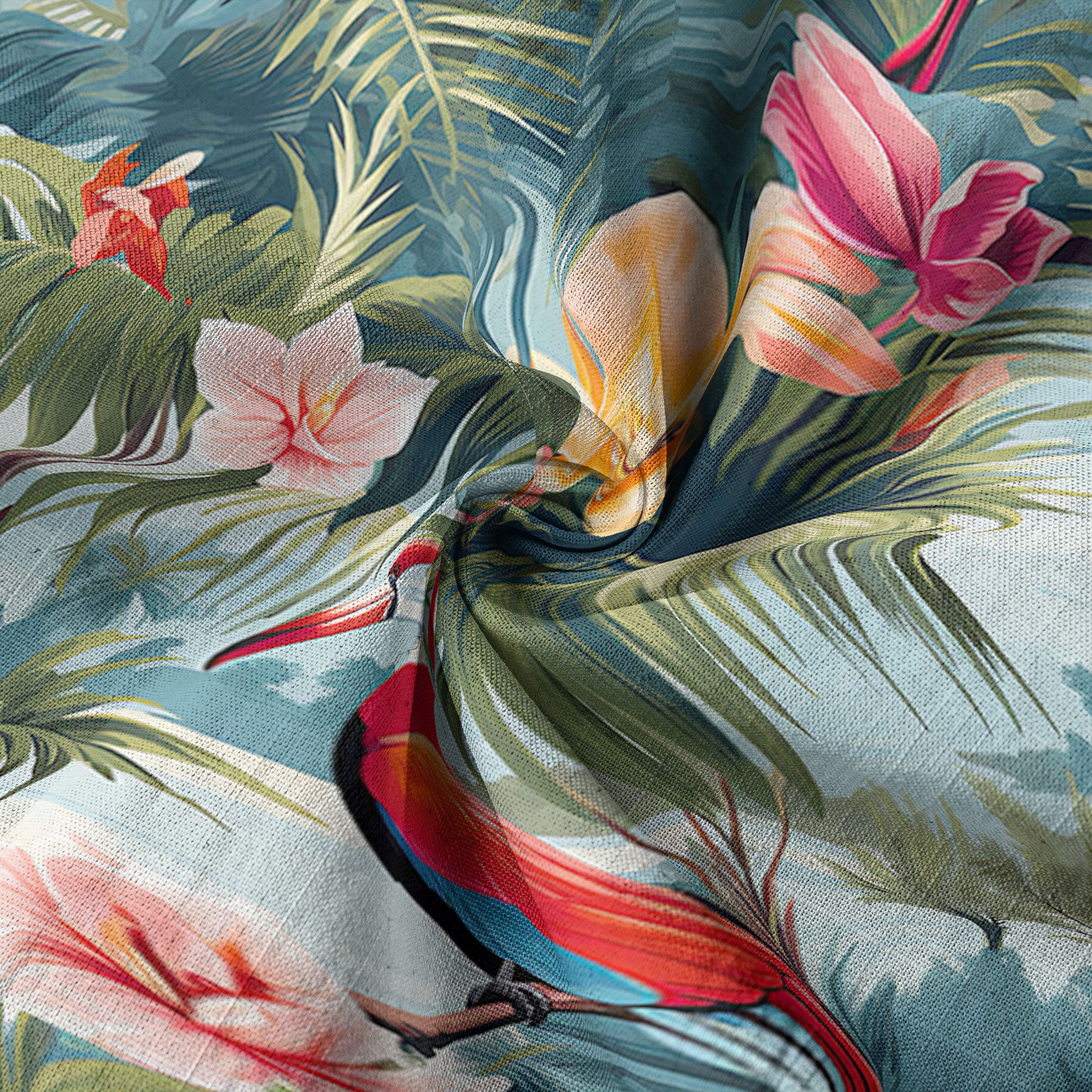 Retro Parrot Tropical Getaway Hibiscus Shirt, Hawaiian Vacation Outfit Aloha Hawaii Shirt - The Palmix