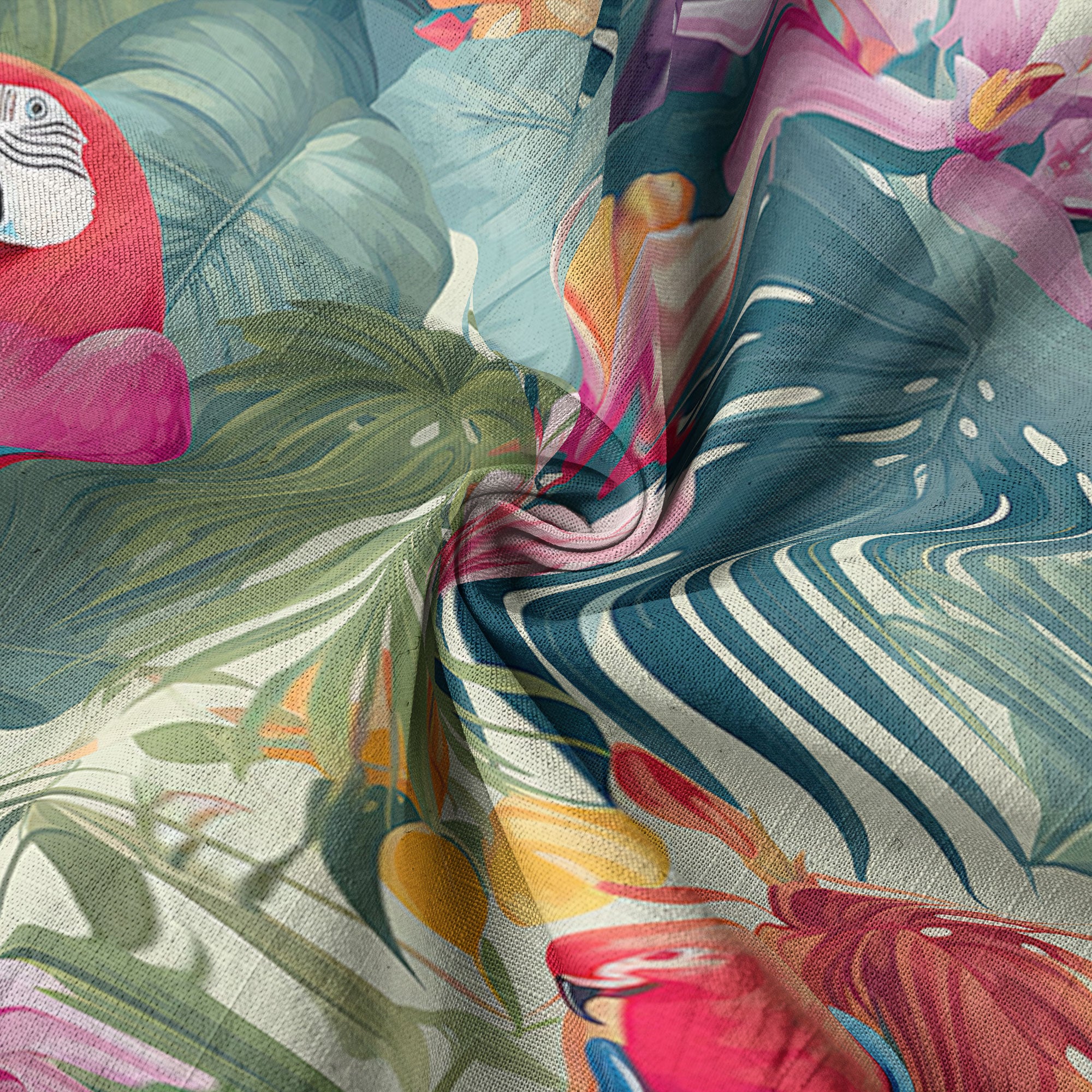 Retro Parrot Tropical Getaway Hibiscus Shirt, Hawaiian Vacation Outfit Aloha Hawaii Shirt - The Palmix