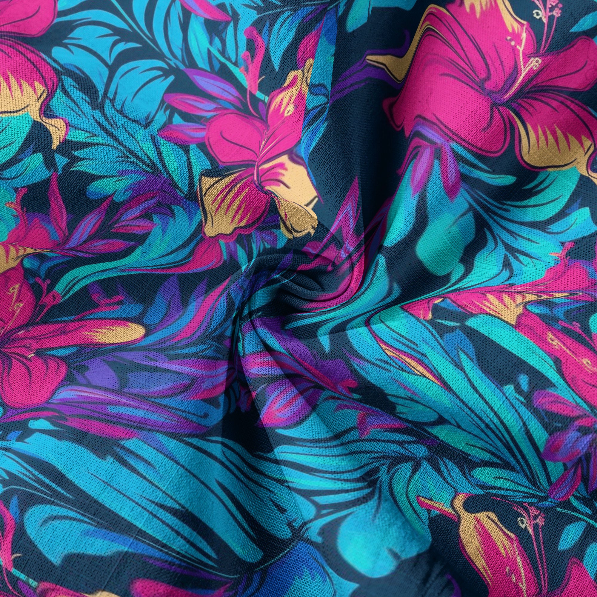 Vibrant Electric Tropical Hawaiian Shirt – Aloha Beach Pattern - The Palmix