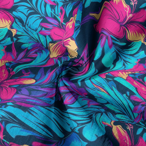 Vibrant Electric Tropical Hawaiian Shirt – Aloha Beach Pattern - The Palmix