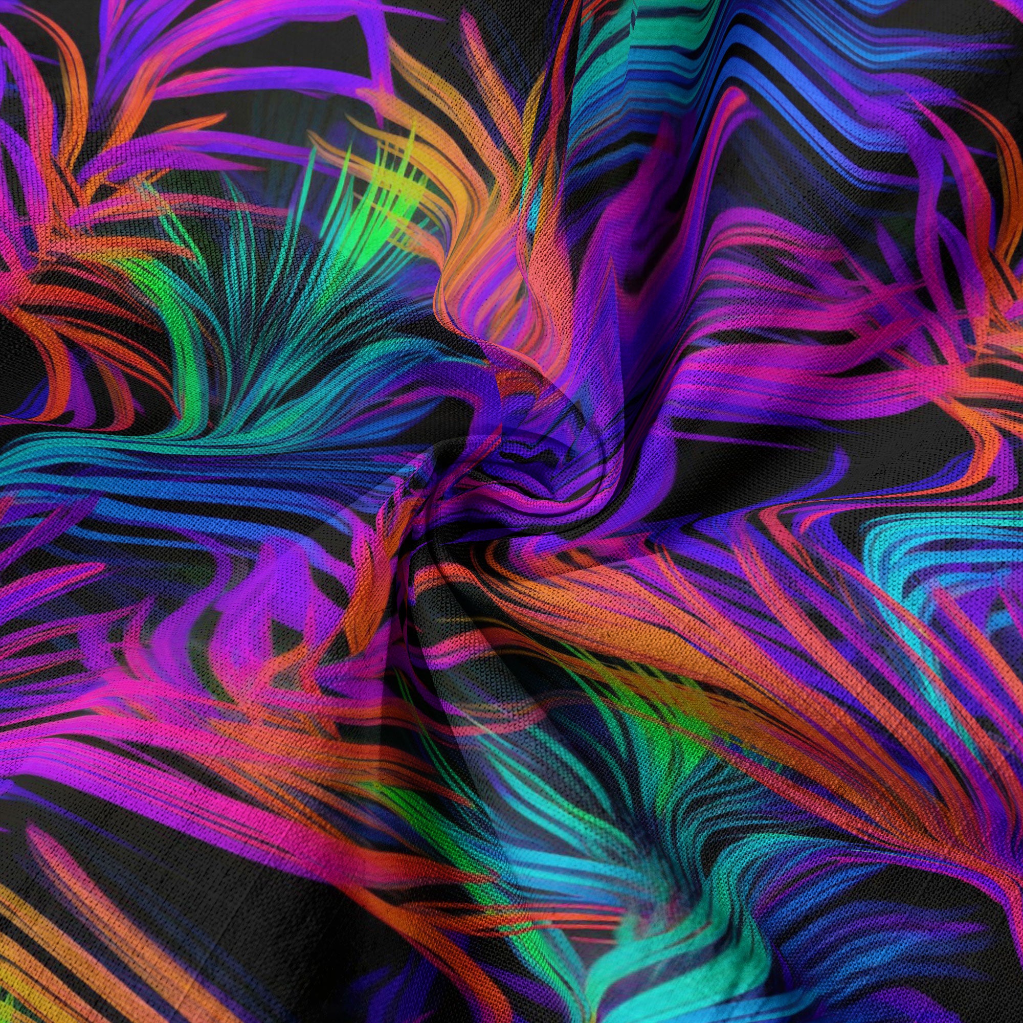 Vibrant Electric Tropical Hawaiian Shirt – Aloha Beach Pattern - The Palmix
