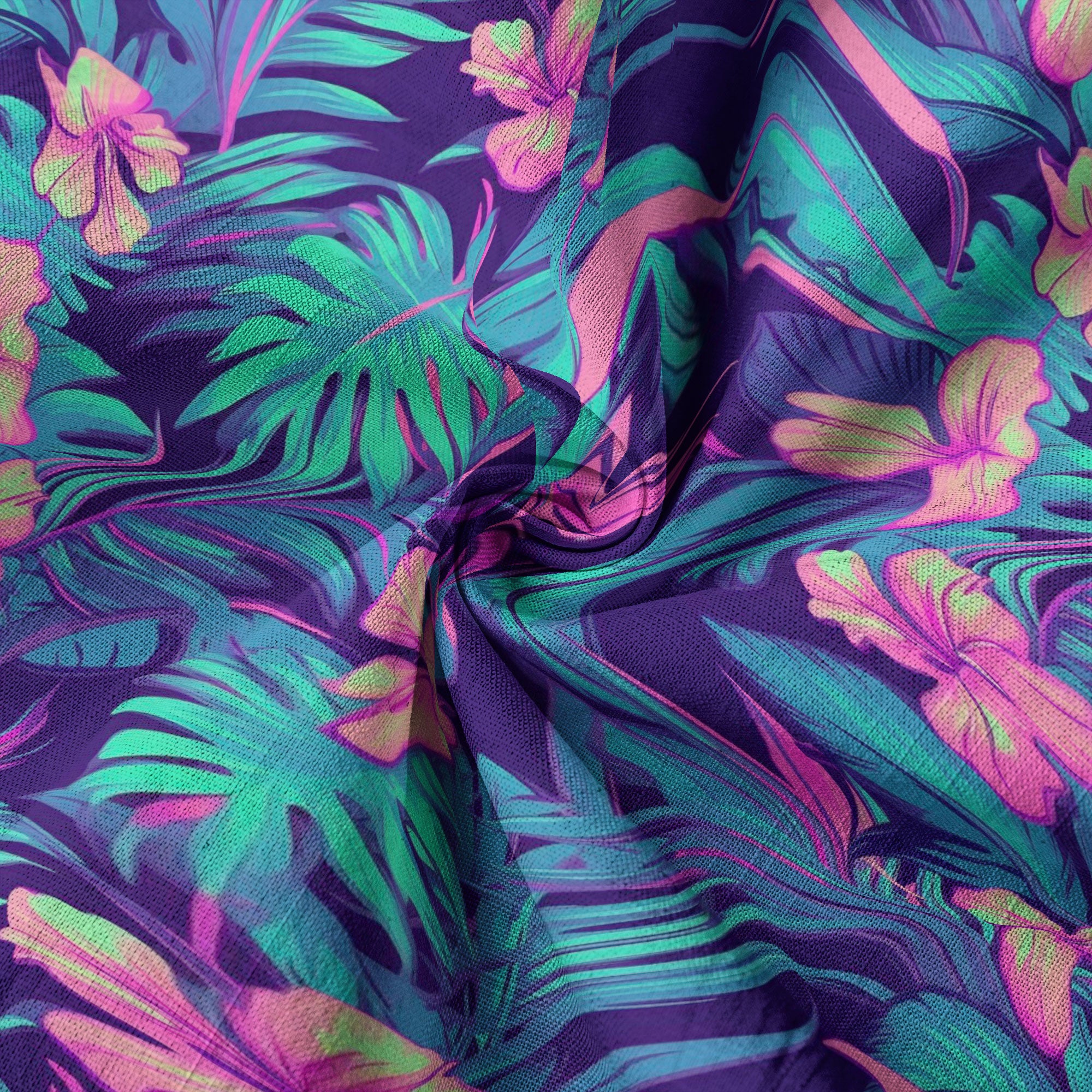 Electric Jungle Paradise Hawaiian Shirt, Colorful Tropical Beach Aloha Shirt, Hawaiian Summer Vibes Hawaiian Shirt - The Palmix