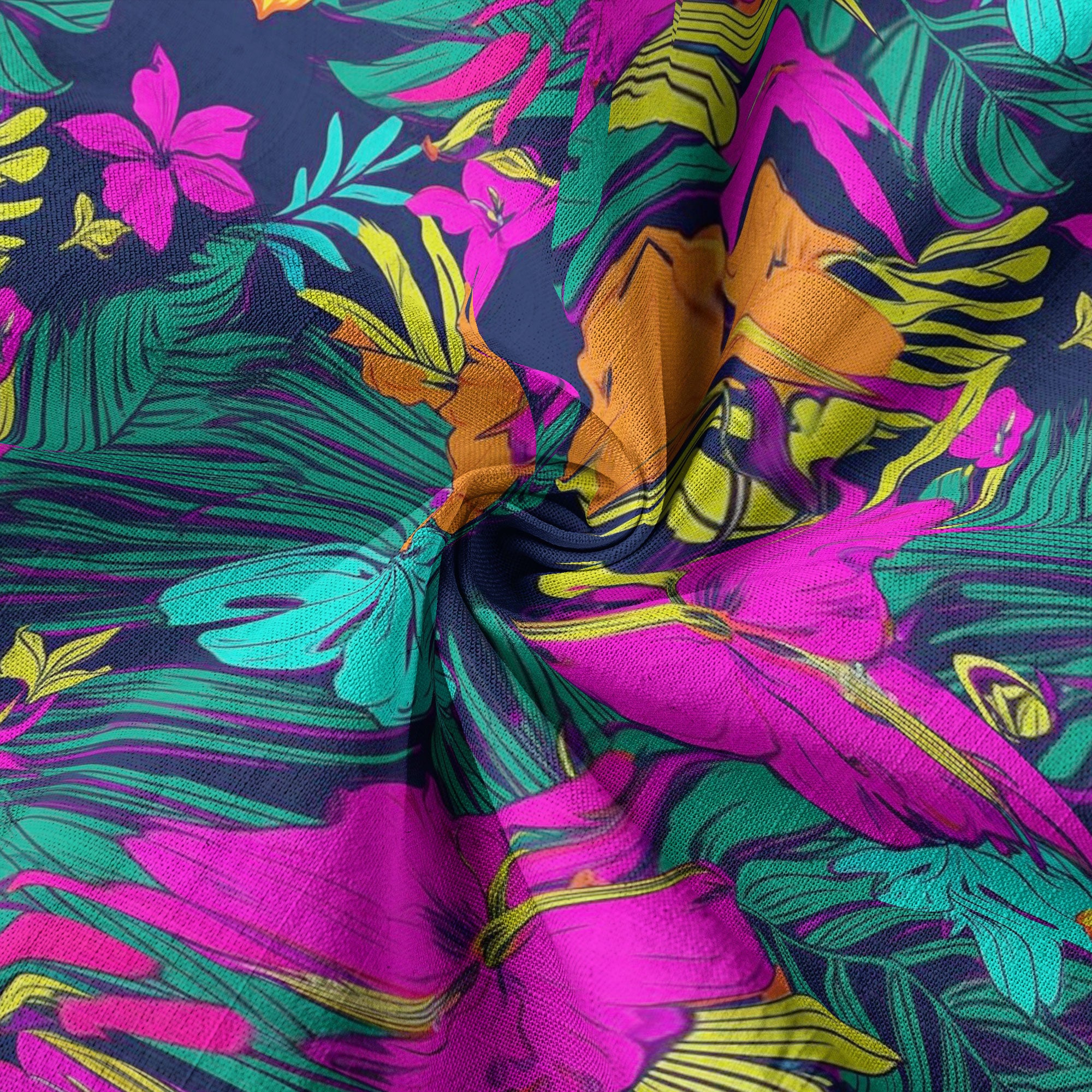 Electric Jungle Paradise Hawaiian Shirt, Colorful Tropical Beach Aloha Shirt, Hawaiian Summer Vibes Hawaiian Shirt - The Palmix