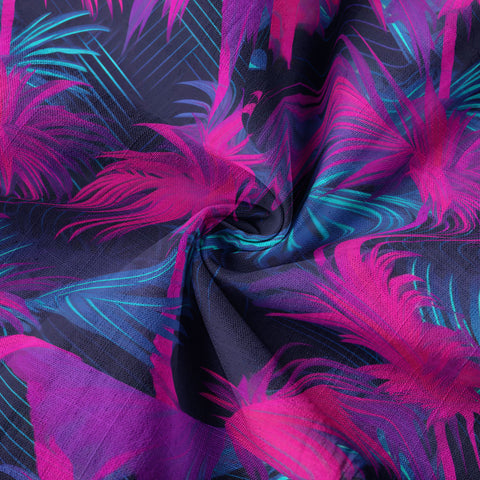 Electric Jungle Paradise Hawaiian Shirt, Tropical Beach Aloha Shirt, Hawaiian Summer Vibes Hawaiian Shirt - The Palmix
