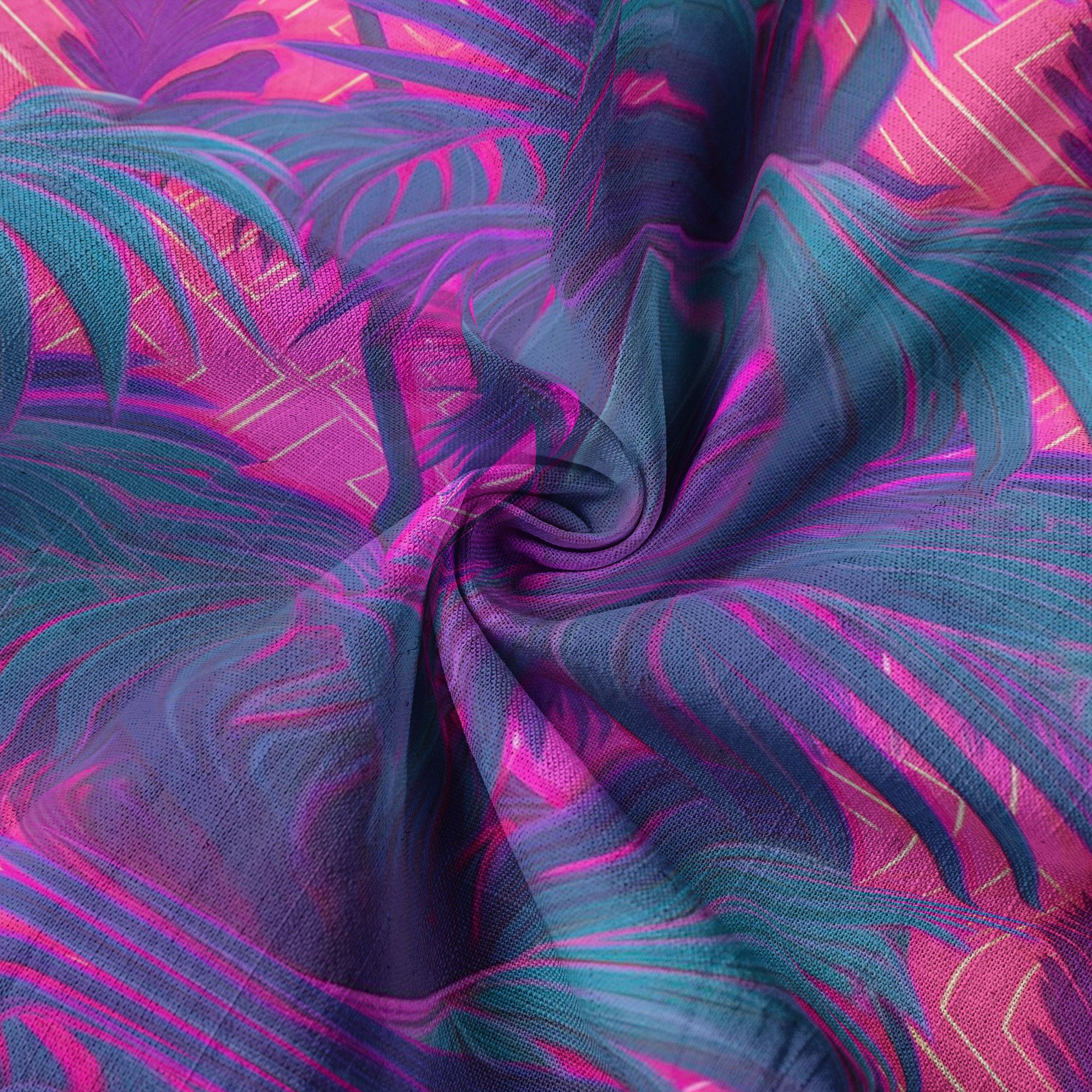 Electric Jungle Paradise Hawaiian Shirt, Tropical Beach Aloha Shirt, Hawaiian Summer Vibes Hawaiian Shirt - The Palmix