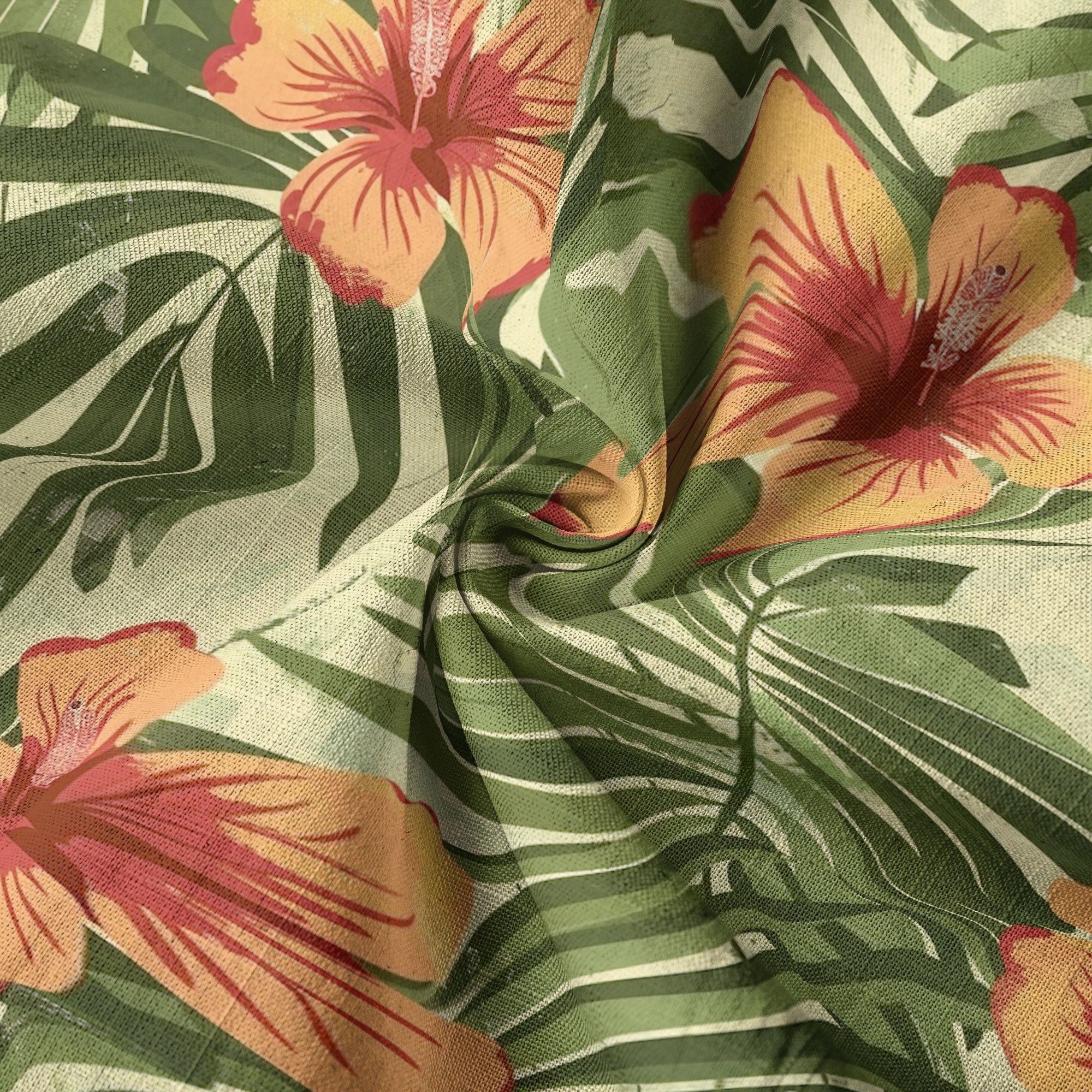 Vintage Aloha Hibiscus Flowers Hawaii Shirt, Floral Hawaiian Button Down Shirt - The Palmix