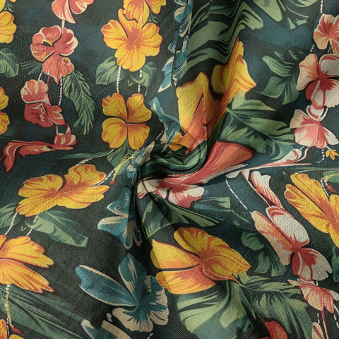 Vintage Aloha Hibiscus Flowers Hawaii Shirt, Floral Hawaiian Button Down Shirt - The Palmix