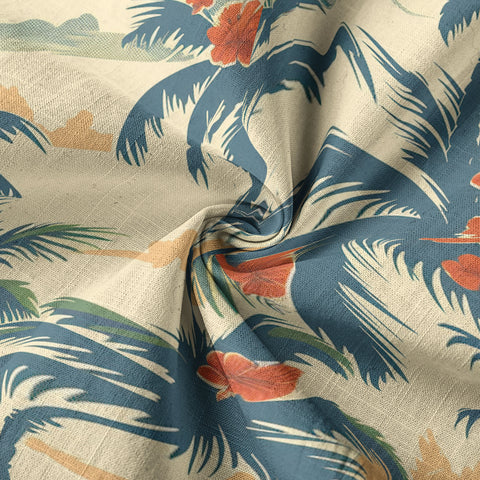 Tropical Garden Blossom Hawaii Shirt, Exotic Hawaiian Button Down Shirt - The Palmix