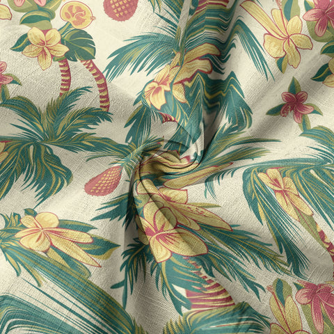 Tropical Garden Blossom Hawaii Shirt, Exotic Hawaiian Button Down Shirt - The Palmix