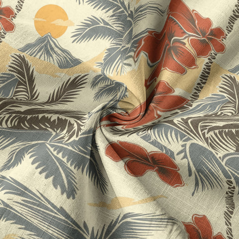 Retro Aloha Hibiscus Flowers Hawaii Shirt, Floral Hawaiian Button Down Shirt - The Palmix