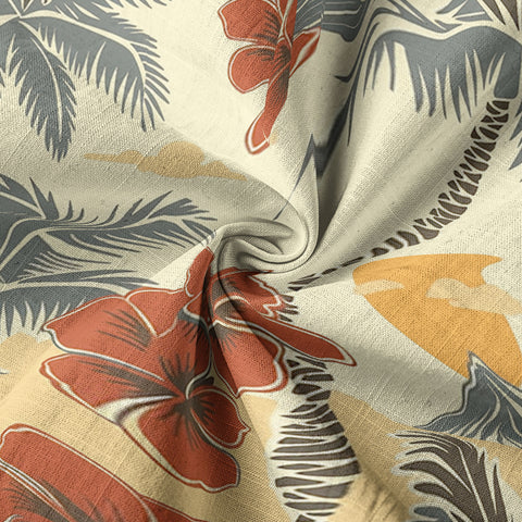 Retro Hibiscus Flowers Aloha Hawaii Shirt, Floral Hawaiian Button Up Shirt - The Palmix