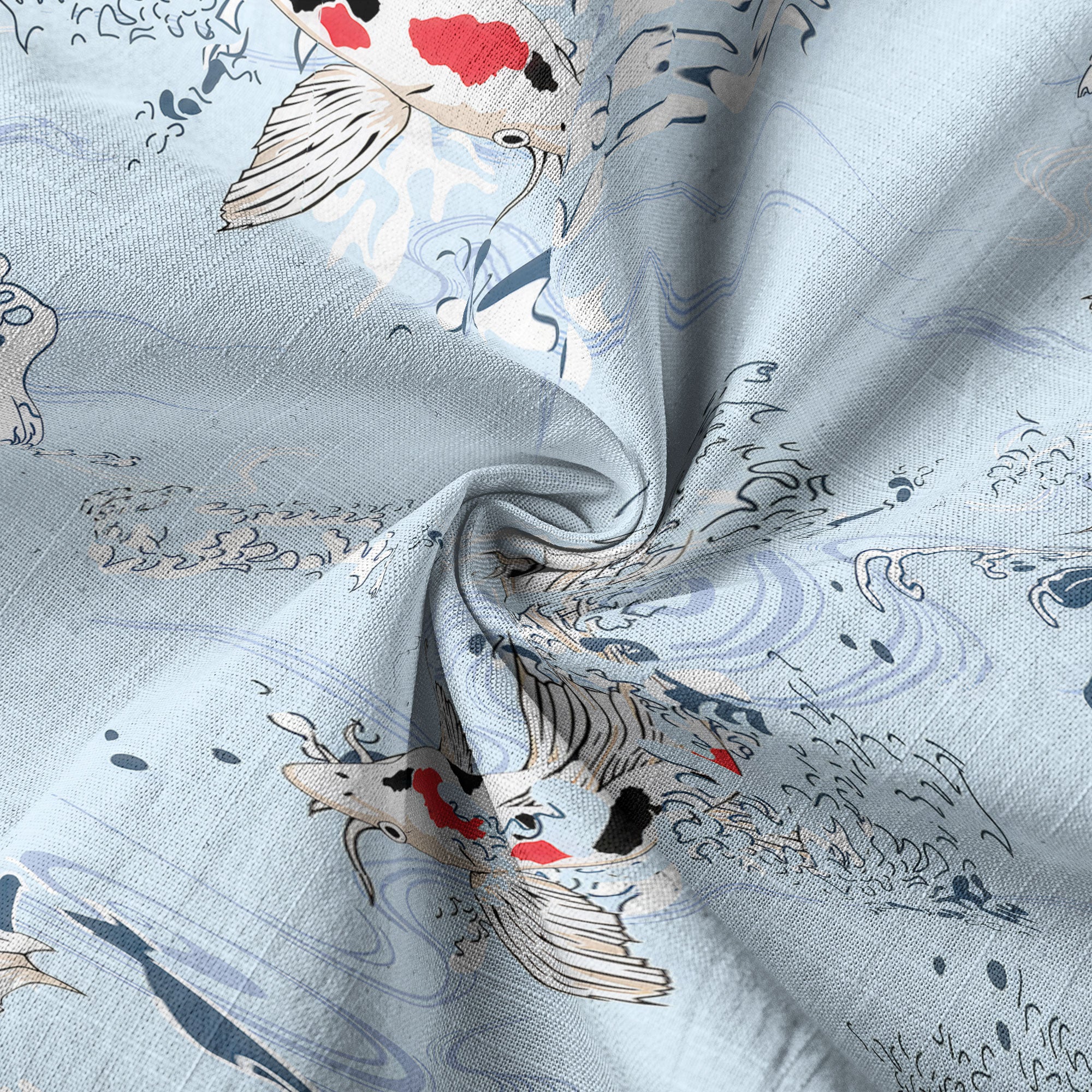 Koi Fish Hawaiian Ocean Shirt, hawaiian vacation drumfish family matching - The Palmix