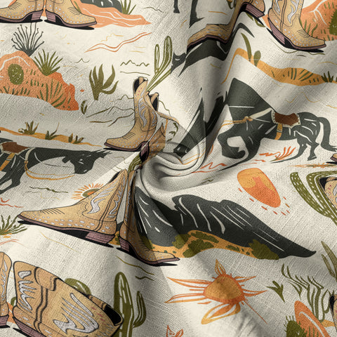 Western Hawaiian Shirt Boots on the Ground Hawaiian Cowboy Cowgirl Shirt - The Palmix