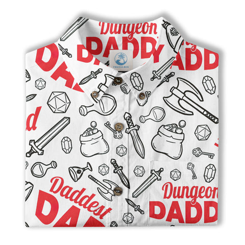 DnD Hawaii Shirt, Dice Print Hawaii Shirt, Dungeon Master Gift, Roleplaying Game Aloha Hawaii Shirt