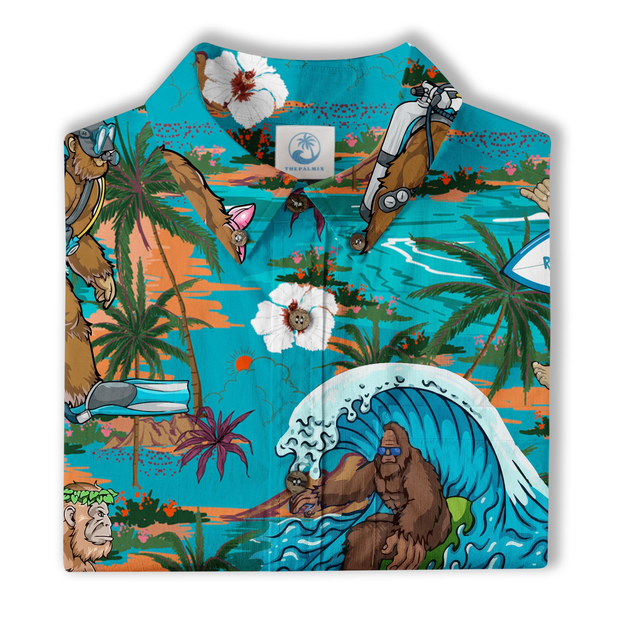 Bigfoot Beer Hawaiian Shirt, Tropical Beer Hawaiian Shirt Casual Button Down Short Sleeve Shirt - The Palmix