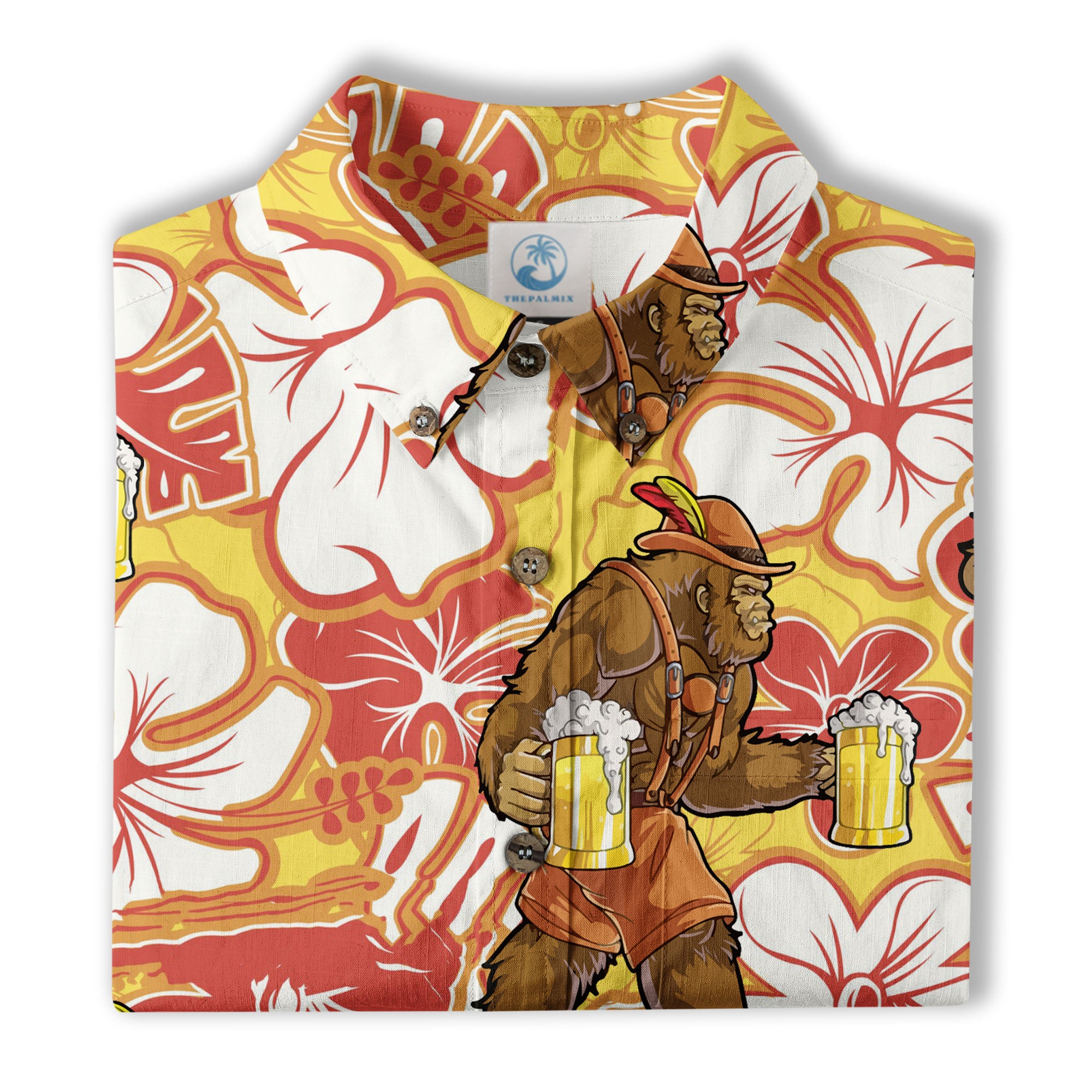 Bigfoot Beer Hawaiian Shirt, Bigfoot Aloha Shirt, Amazing Bigfoot Button Up Shirt - The Palmix