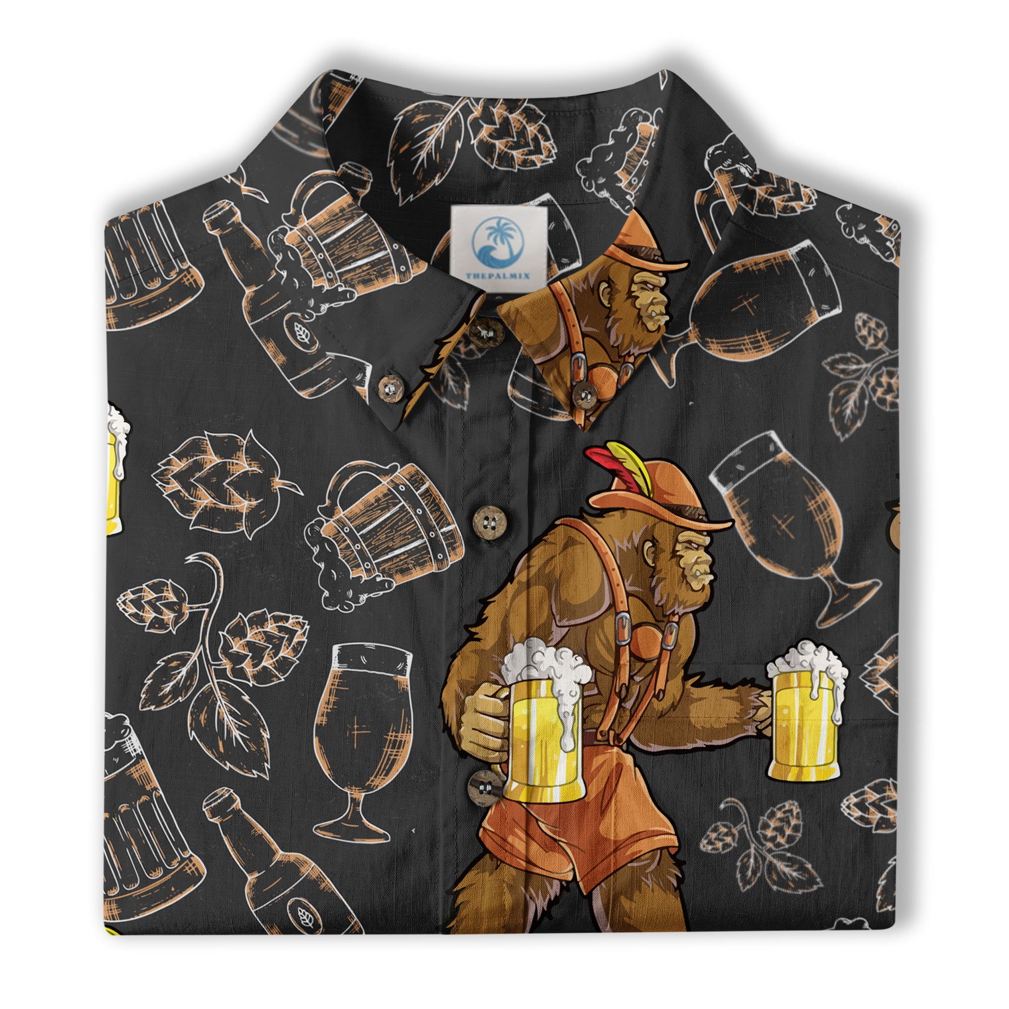 Bigfoot Beer Hawaiian Shirt, Bigfoot Aloha Shirt, Amazing Bigfoot Button Up Shirt - The Palmix