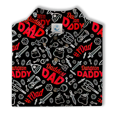 DnD Hawaii Shirt, Dice Print Hawaii Shirt, Dungeon Master Gift, Roleplaying Game Aloha Hawaii Shirt - The Palmix