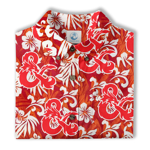 DND Celestrial Dice Pattern Aloha Hawaii Shirt, D20 Stars Constellation, Sun and Crescent Button Down Shirt - The Palmix