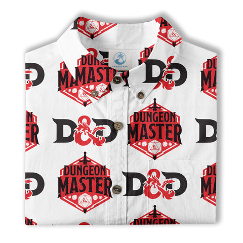DnD Hawaii Shirt, Dice Print Hawaii Shirt, Dungeon Master Gift, Roleplaying Game Aloha Hawaii Shirt