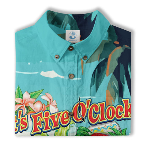 It's Always 5 O'clock Somewhere Hawaiian Shirt, Parrot Hawaiian Shirt, Parrot Summer Hawaiian Aloha Shirt - The Palmix