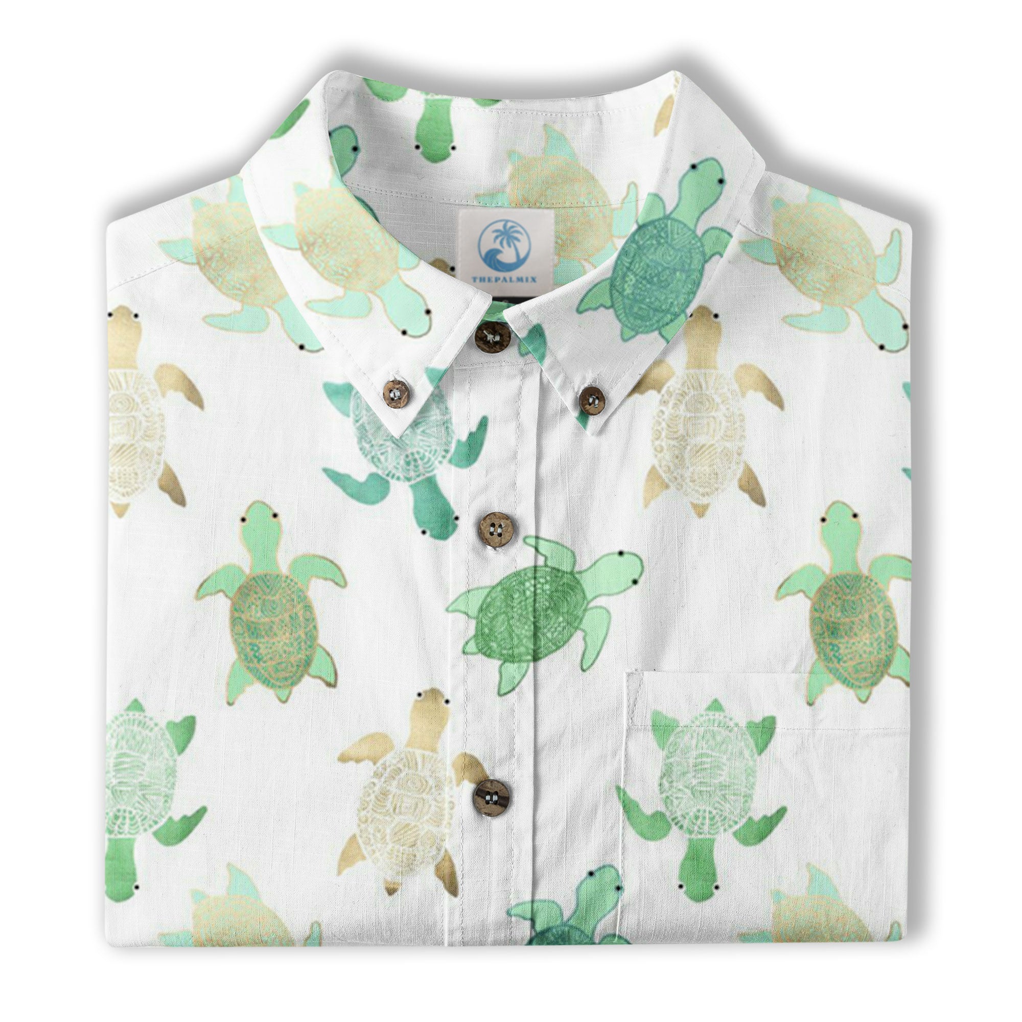 Turtle Aloha Shirt, Turtle Ocean Hawaiian Shirt - The Palmix