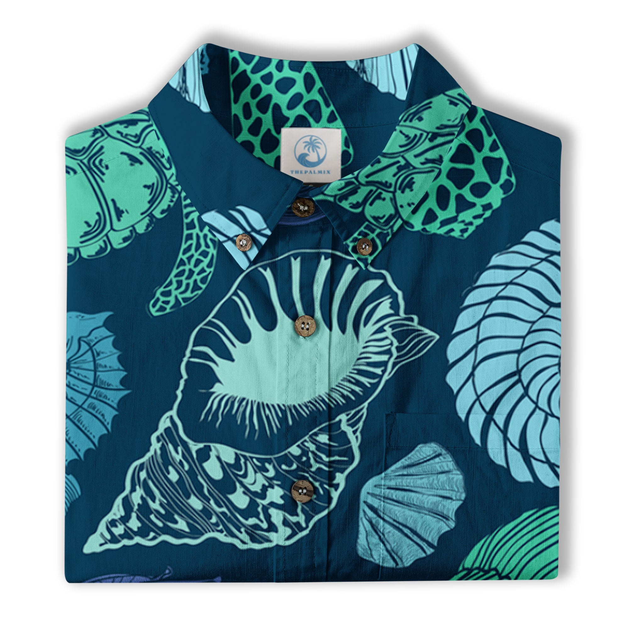 Turtle Pattern Shirt, Turtle Ocean Animals Hawaiian Shirt - The Palmix